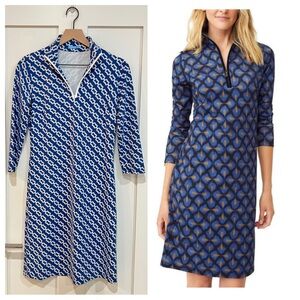 LIKE NEW J McLaughlin Bedford Catalina Cloth 3/4 Long Knee Mini Shirt Dress XS 0